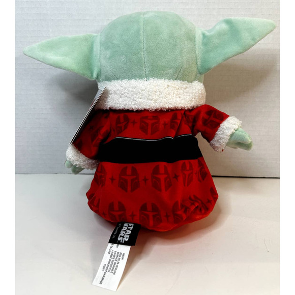 NEW Star Wars The Mandalorian Baby Yoda Grogu Santa Christmas Holiday Plush 10" - Picture 4 of 11